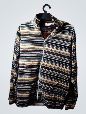 hajo WEEKENDWEAR Gestreiftes Zip-Up-Jacke