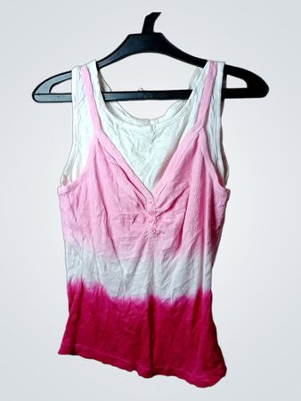 Pink und Weiß Ombre Tanktop