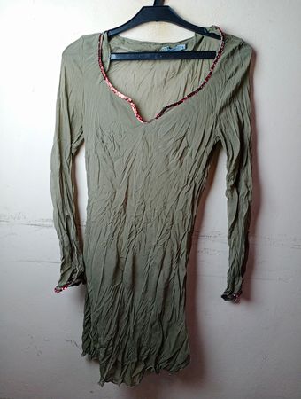 Missoni Grün Paillettenbesatz V-Ausschnitt Langarmkleid
