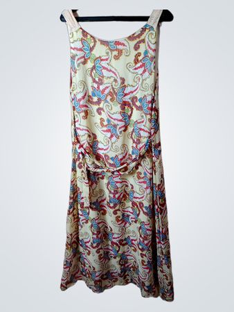 Gelbes Paisley-Muster Maxikleid
