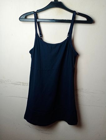 Marineblaue Spaghetti-Top