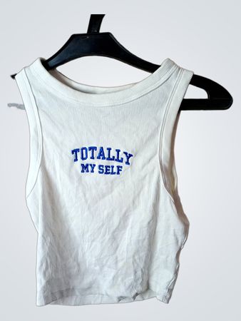 TALLY WEiJL Weißes geripptes cropped Tanktop