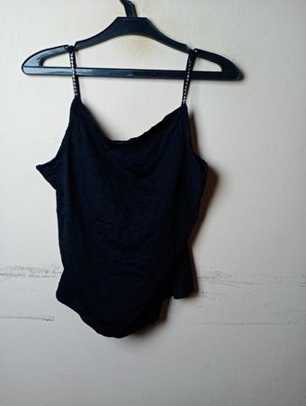 MORE & MORE Schwarzes Spaghetti-Träger-Tanktop