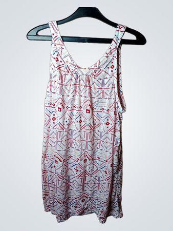 Weißes Tanktop mit geometrischem Print