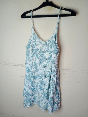 Anko Damen Blau Blumendruck Spaghetti-Top Kleid Größe 12