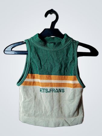 iets frans geripptes Crop-Top