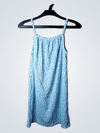 LC Waikiki Blaues Kleid mit weißen Punkten