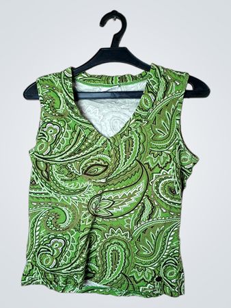 Street One Grünes Paisley-Print Ärmelloses Top