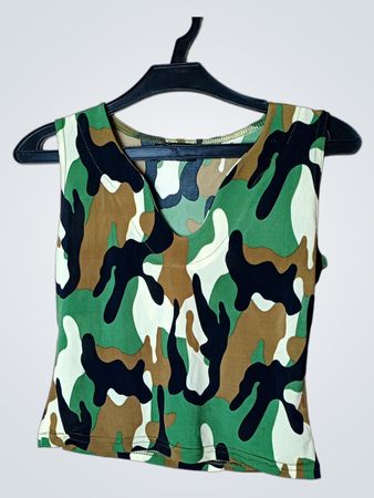 CERISE PARIS Camouflage Tank Top