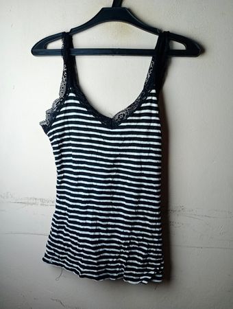 Urban by Gemo Gestreifter Cami mit Spitzenbesatz