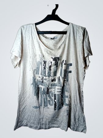Yessica Damen Grafik T-Shirt mit Pailletten