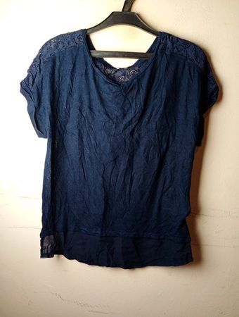 Pimkie Navy Spitze Detail T-Shirt