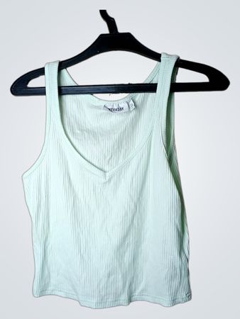 WEEKDAY Mint Green Ribbed Tanktop