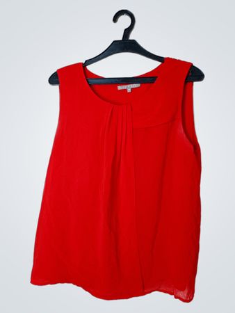 Mint & Berry Rotes Ärmelloses Top