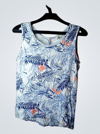 EMOI Damen ärmelloses Tanktop mit tropischem Druck