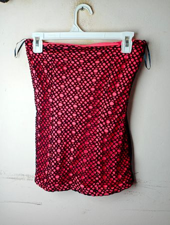 BLIND DATE CASUAL Damen Mesh Overlay Tube Top