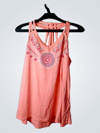Jean Pascale Coral Tanktop mit Träger-Rücken