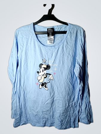 Disney Minnie Mouse "Let it Snow" Blau Langarmshirt