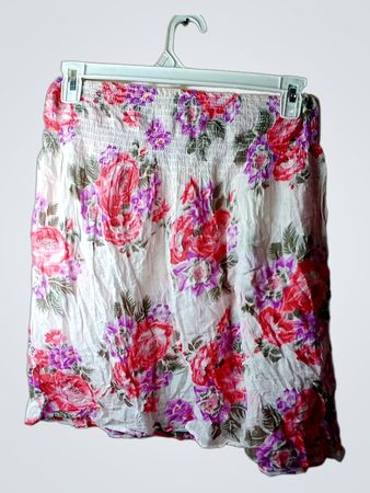 ASOS SWIM florales Druck geraffter Taillen-Minikleid