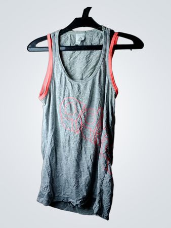 Adidas Damen Graues Grafik Tanktop