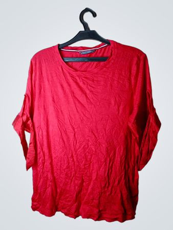 Tommy Hilfiger Rotes Rundhals-T-Shirt