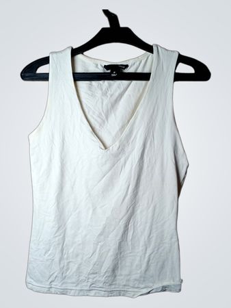 H&M Weißes V-Ausschnitt Tanktop
