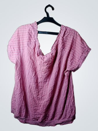 John D. Jeanswear Pink Gestreifte Bluse