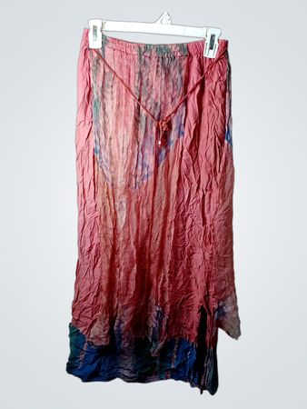 Unumana Company Pink Aquarelldruck Maxi-Rock