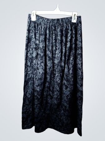 Grau Floral Print Maxi Rock
