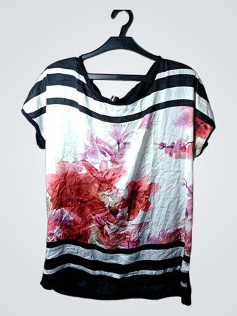 Flammen Blumenmuster T-Shirt