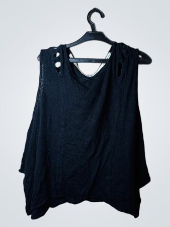 Lee Cooper Schwarzes Tanktop mit Ausschnitten