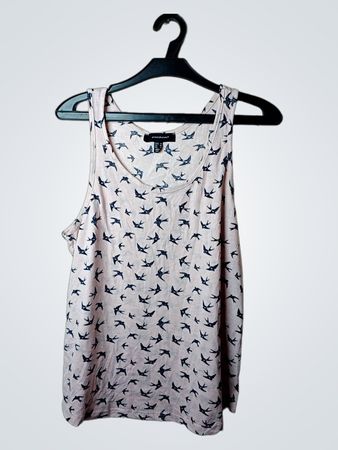 Atmosphere Pink Bird Print Tank Top