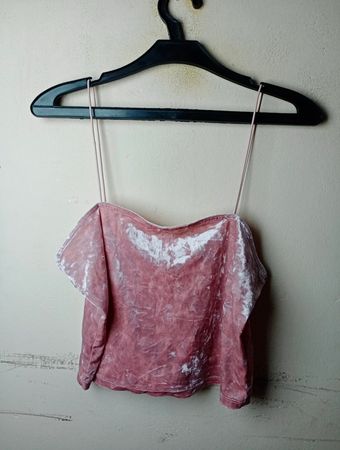 Pink Samt-Cami