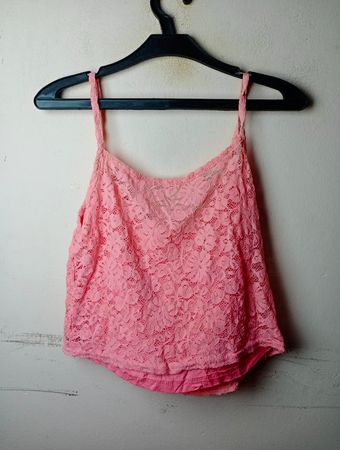Rosa Spitzen-Cami-Top