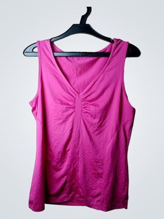 Rosa V-Ausschnitt Tanktop