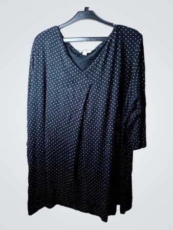 C&A Schwarz-weißes Punktemuster Kleid