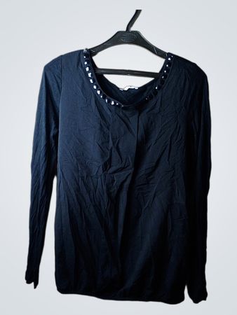 chemise noire à manches longues orsay