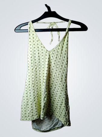 Leicht gelbes bedrucktes Tanktop