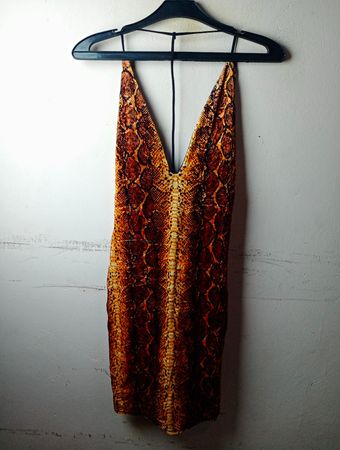 EDGE STREET Snake Print Mini Dress
