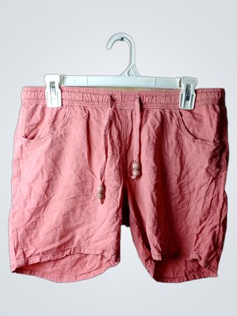 TESSENTIALS Damen Pink Sweatshorts mit Zugband
