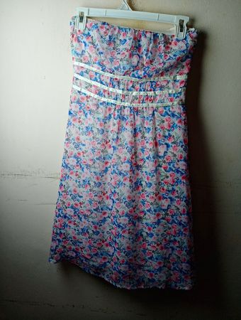 S. Oliver Floral Strapless Midi Dress