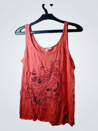 Chic Aldenhouse Orange Tanktop mit grafischem Druck