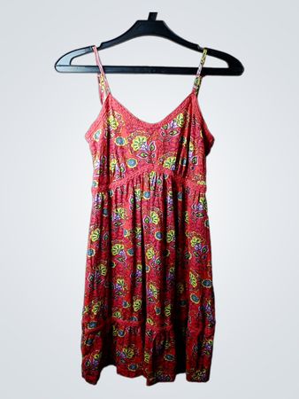 GATO NEGRO Rotes Blumenmuster Kleid