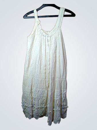 Robe blanche à bordure en dentelle TWINSET SIMONA BARBIERI