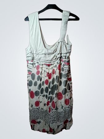 Ärmelloses Kleid mit Punktenmuster