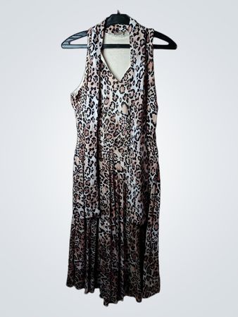 Rinascimento Leopard Print Midi Dress