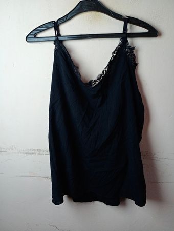 Orsay Schwarzes Spitzenbesatz Cami Top