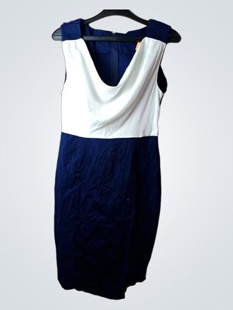 Orsay marineblaues und weißes Etuikleid