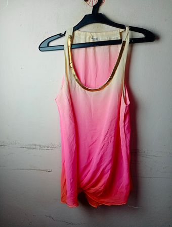 Frauen Ombre Halter Tanktop mit Pailletten