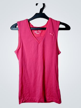 Puma Pink Ärmelloses V-Ausschnitt Tanktop
